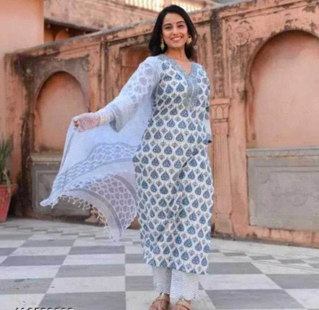 Cotton Casual Workwear Kurtis Printed Kurti - MYLUXURY LANE ENTERPRISE